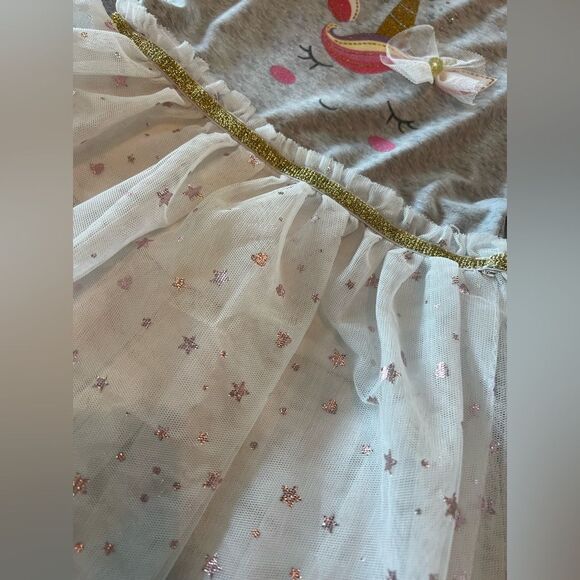 Unicorn Dress Glitter DetailToddler Girl 24 Months Summer Fall Lightweight - Picture 4 of 7